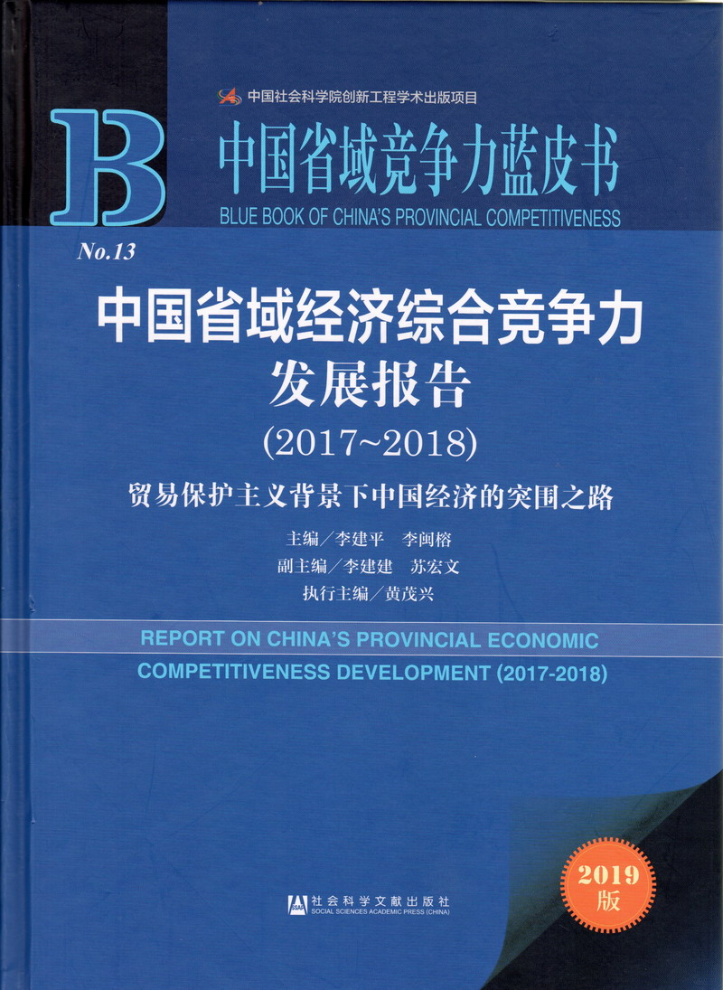 美女被男人日网站中国省域经济综合竞争力发展报告（2017-2018）